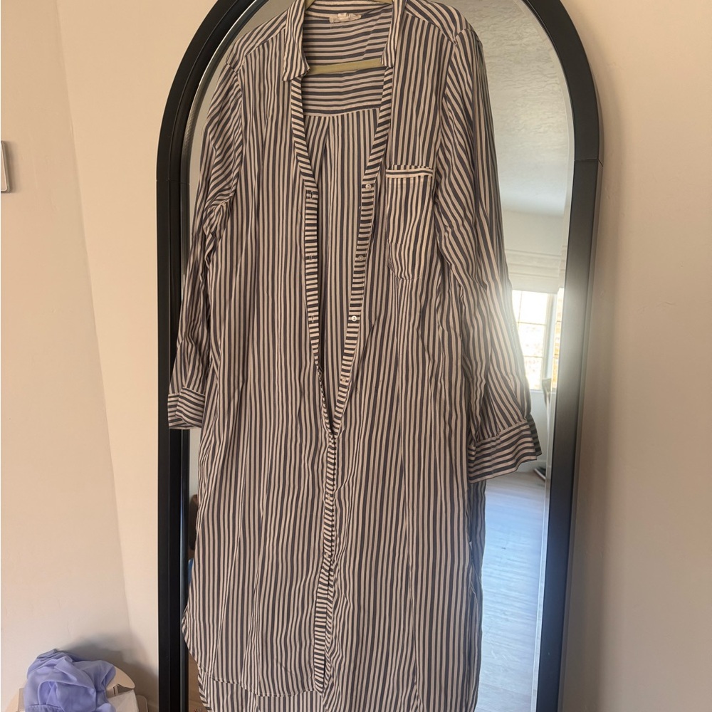 Floreat Navy and White Striped Dress